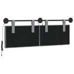 vidaXL Tête de lit suspendue Avec lumière LED Gris clair Tissu