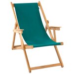Chilienne transat bois d'eucalyptus tissu 100  coton elvas