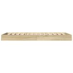 vidaXL Cadre de lit chêne sonoma 90x200 cm bois d'ingénierie