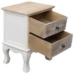 vidaXL 2 Pièces Tables de chevet 35x30x50 cm Bois de Paulownia