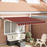 vidaXL Auvent Rouge et Noir 350 x 250 x 165 cm Polyester