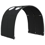 vidaXL Tunnel de lit 2 Pièces Noir 211 x 67 5 x 2 cm Polyester