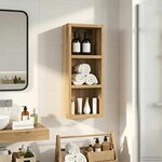 vidaXL Armoire murale de salle de bain Chêne artisan 20 x 10 x 50 cm