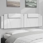 vidaXL Coussin de tête de lit blanc 180 cm similicuir