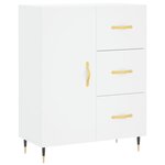vidaXL Buffet haut Blanc 69 5x34x180 cm Bois d'ingénierie