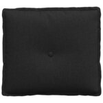 vidaXL Coussin de Dos Noir 50 x 19 x 45 cm tissu