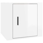 vidaXL Tables de chevet 2 Pièces Blanc brillant 50x39x47 cm