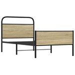 vidaXL Cadre de lit sans matelas 90x190cm chêne sonoma bois ingénierie