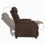 vidaXL Fauteuil inclinable Marron foncé Tissu