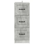 vidaXL Armoire à tiroirs Gris béton 33 x 34 5 x 87 cm
