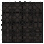 vidaXL Carreau de terrasse 11 Pièces WPC 30 x 30 cm 1 m² Marron foncé