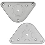 4 pieds de table réglables en hauteur 710 mm Nickel brossé