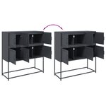 vidaXL Buffet anthracite 100 5x39x107 cm acier