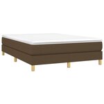 vidaXL Sommier à lattes de lit avec matelas Marron foncé 140x200 cm