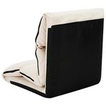 vidaXL Chaise pliable de sol Crème Microfibre