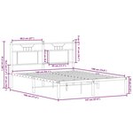 vidaXL Cadre de lit sans matelas chêne fumé 140x190 cm bois ingénierie