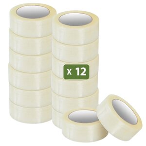 Pack and Move - Lot 12 Rouleaux Ruban Adhésif Transparent Pour Emballage Et Déménagement - 100 M - Qualité Premium