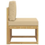 vidaXL Sofa de milieu extérieur Bois d'Acacia Massif Blanc