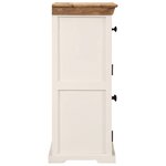 vidaXL Buffet blanc et marron 55x30x73 cm bois de manguier solide brut