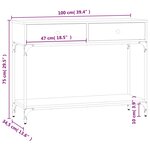 vidaXL Table console chêne sonoma 100x34 5x75 cm bois d'ingénierie