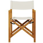 vidaXL Chaises de réalisateur pliables lot de 2 blanc crème tissu