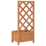 vidaXL Jardinière avec treillis marron bois massif de sapin