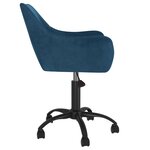 vidaXL Chaises pivotantes à manger lot de 2 bleu velours