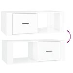 vidaXL Table basse Blanc brillant 100x50 5x35 cm Bois d'ingénierie