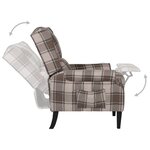 vidaXL Fauteuil inclinable Beige Tissu