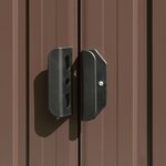 Vidaxl abri de jardin marron 257x779x181 cm acier galvanisé