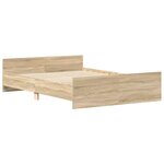 vidaXL Cadre de lit sans matelas chêne sonoma 135x190 cm
