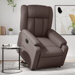 vidaXL Fauteuil inclinable électrique marron similicuir