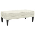 vidaXL Banc Crème 113 x 57 x 39 cm Velours