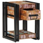 vidaXL Cabinet de chevet avec tiroir Multicolore 30 x 30 x 40 cm