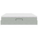 vidaXL Lit avec rangement et matelas Gris clair 200 x 200 cm Velours