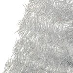 vidaXL Demi sapin de Noël artificiel avec support argenté 240 cm PET