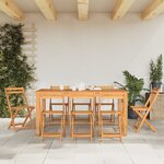 vidaXL Chaises de bistrot pliantes lot de 8 bois d'acacia solide