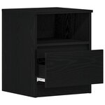 Armoires de chevet vidaXL 2 Pièces Chêne noir 40x40x50 cm en bois d'ingénierie