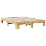 vidaXL Cadre de lit sans matelas 160x200 cm bois massif de chêne