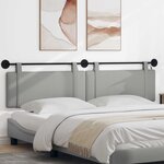 vidaXL Tête de lit suspendue Gris nuage Tissu