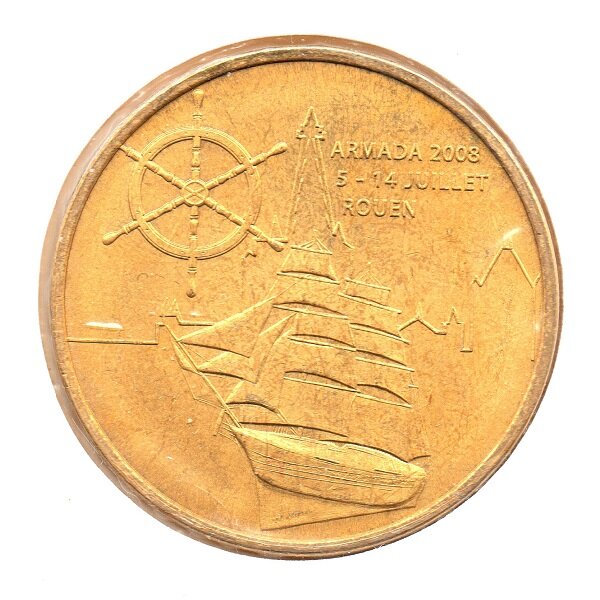 Mini médaille monnaie de paris 2008 - armada de rouen (bateau)