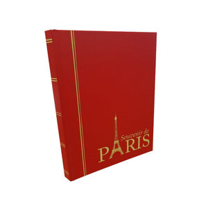 Classeur Perfecta Souvenir de Paris pour timbres-poste. Couleur - Rouge