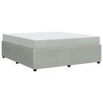 vidaXL Cadre de lit avec matelas Gris clair 180 x 200 cm tissu