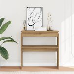 vidaXL Table console chêne artisanal 80x30x80 cm bois d'ingénierie