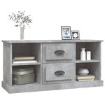 vidaXL Meuble TV gris béton 99 5x35 5x48 cm bois d'ingénierie