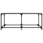 vidaXL Table basse avec dessus en verre noir 98 5x50x40 cm acier