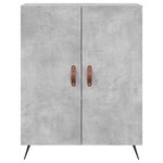 vidaXL Buffet haut Gris béton 69 5x34x180 cm Bois d'ingénierie