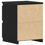 vidaXL Cabinet de chevet avec tiroir 2 Pièces Chêne noir 30 x 30 x 40 cm