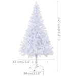 vidaXL Arbre de Noël artificiel pré-éclairé/support 120cm 230 branches