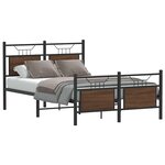 vidaXL Cadre de lit sans matelas chêne marron 120x190 cm